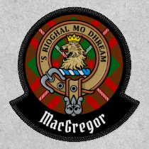 Clan Gregor Crest over Tartan Patch
