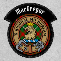 Clan Gregor Crest over Tartan Patch
