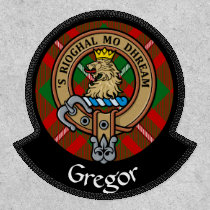 Clan Gregor Crest over Tartan Patch