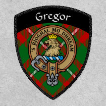 Clan Gregor Crest over Tartan Patch