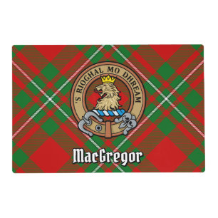 Clan Gregor Crest over Tartan Placemat
