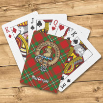 Clan Gregor Crest over Tartan Playing Cards