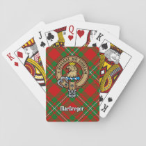 Clan Gregor Crest over Tartan Playing Cards