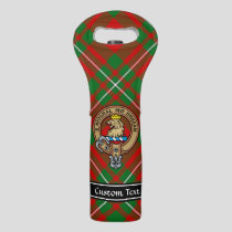 Clan Gregor Crest over Tartan Wine Bag