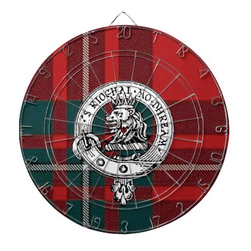 Clan Gregor  MacGregor Badge Dart Board Tartan