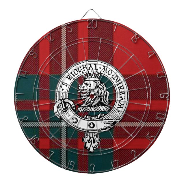 Clan Gregor / MacGregor Badge Dart Board Tartan (Front)