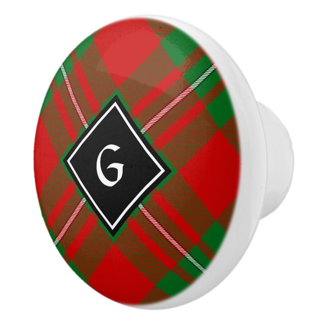 Clan Gregor Tartan Ceramic Knob (Right)