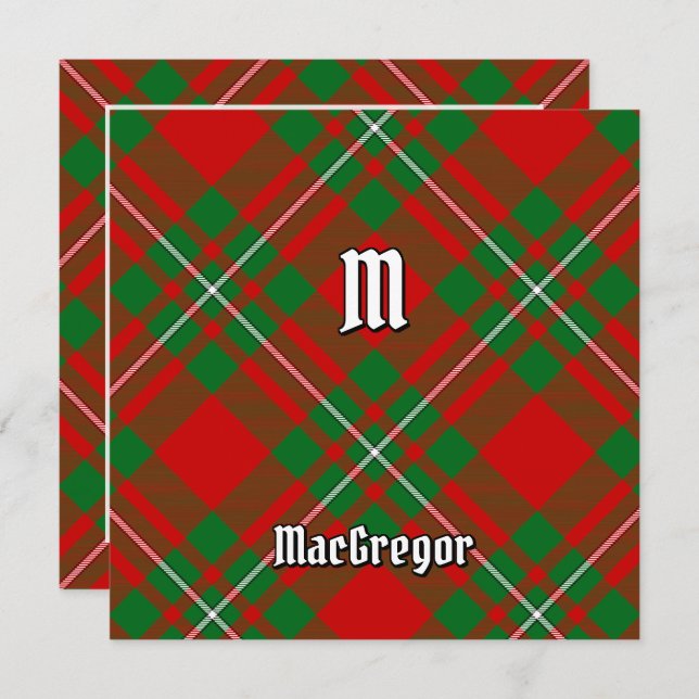Clan Gregor Tartan Invitation (Front/Back)