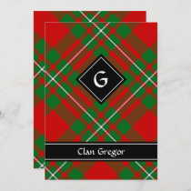 Clan Gregor Tartan Invitation