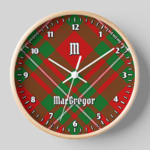 Clan Gregor Tartan Large Clock