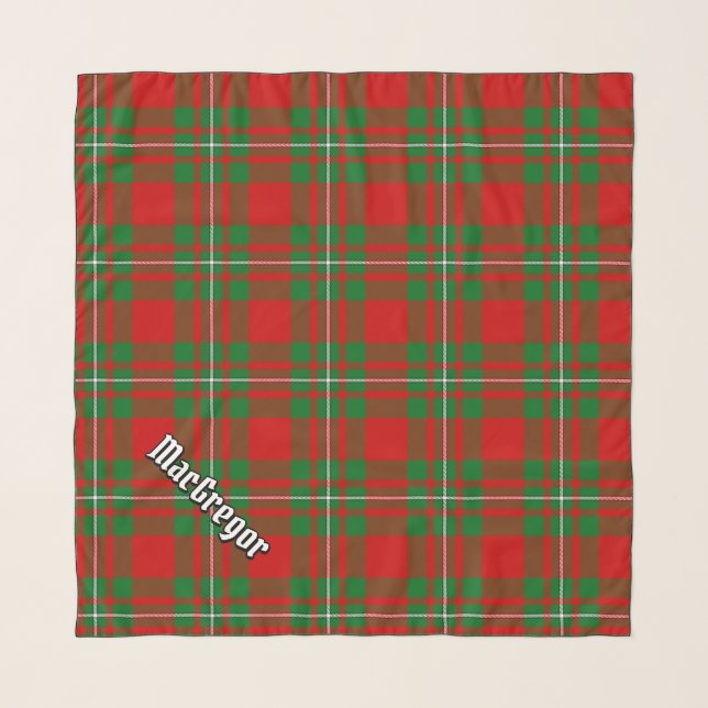 Clan Gregor Tartan Scarf (Front (Horizontal))