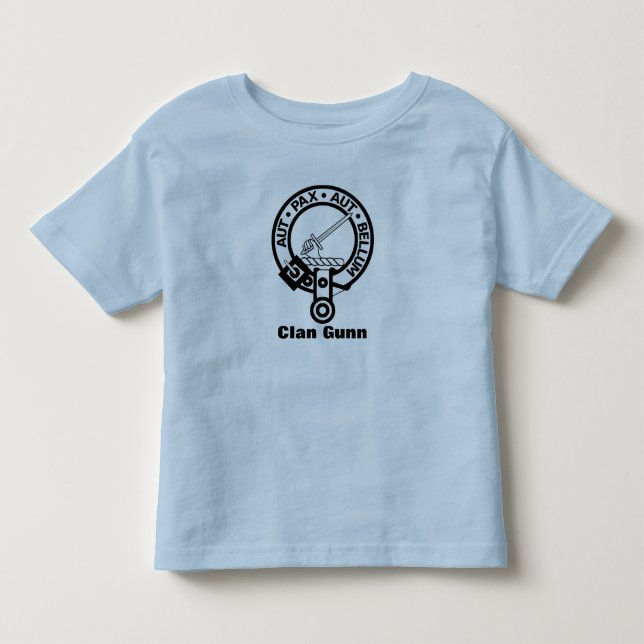 Clan Gunn Badge Motto Name Toddler T-shirt (Front)