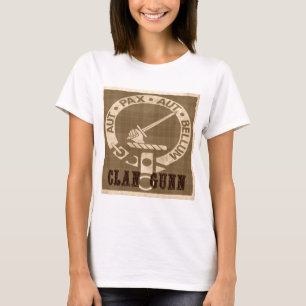 Clan Gunn Crest Badge - Sepia T-Shirt