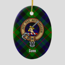 Clan Gunn Crest Ceramic Ornament