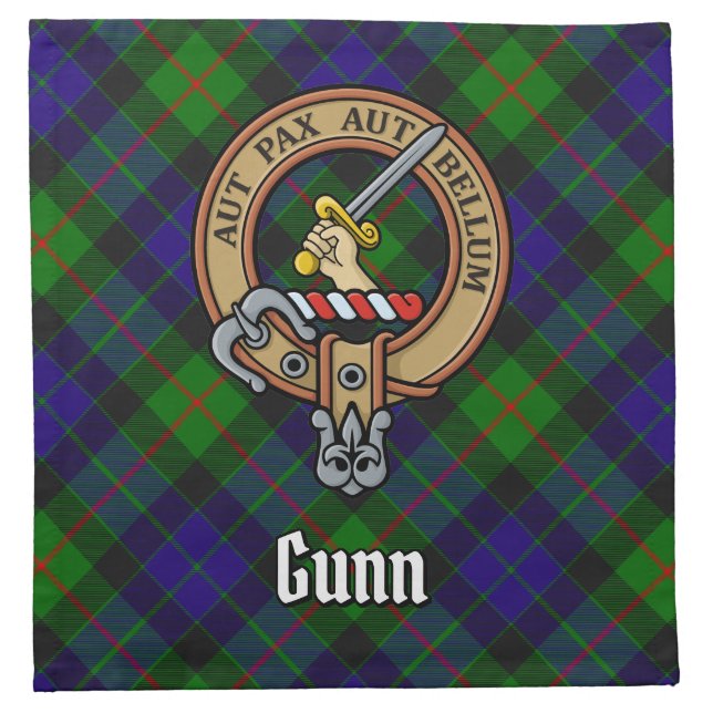 Clan Gunn Crest Cloth Napkin (Front)