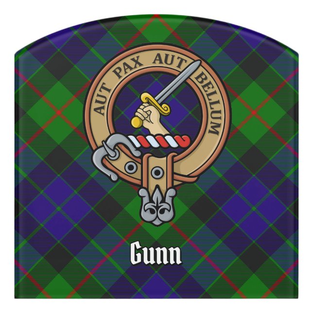 Clan Gunn Crest Door Sign (Contour Front)