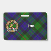 Clan Gunn Crest over Tartan Badge