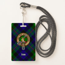 Clan Gunn Crest over Tartan Badge