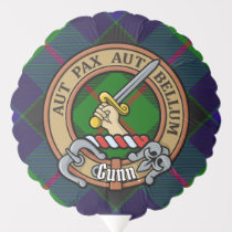 Clan Gunn Crest over Tartan Balloon