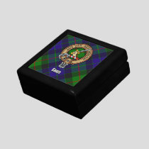 Clan Gunn Crest over Tartan Gift Box