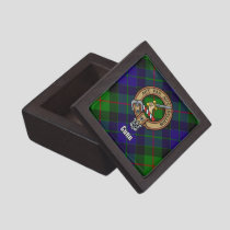 Clan Gunn Crest over Tartan Gift Box