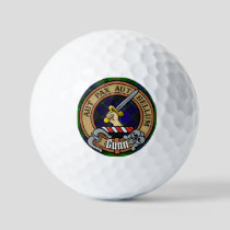 Clan Gunn Crest over Tartan Golf Balls
