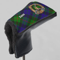 Clan Gunn Crest over Tartan Golf Head Cover