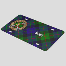 Clan Gunn Crest over Tartan License Plate