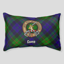 Clan Gunn Crest over Tartan Pet Bed