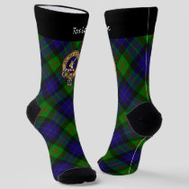 Clan Gunn Crest over Tartan Socks