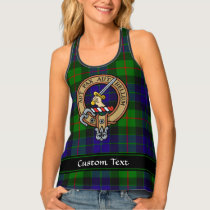 Clan Gunn Crest over Tartan Tank Top