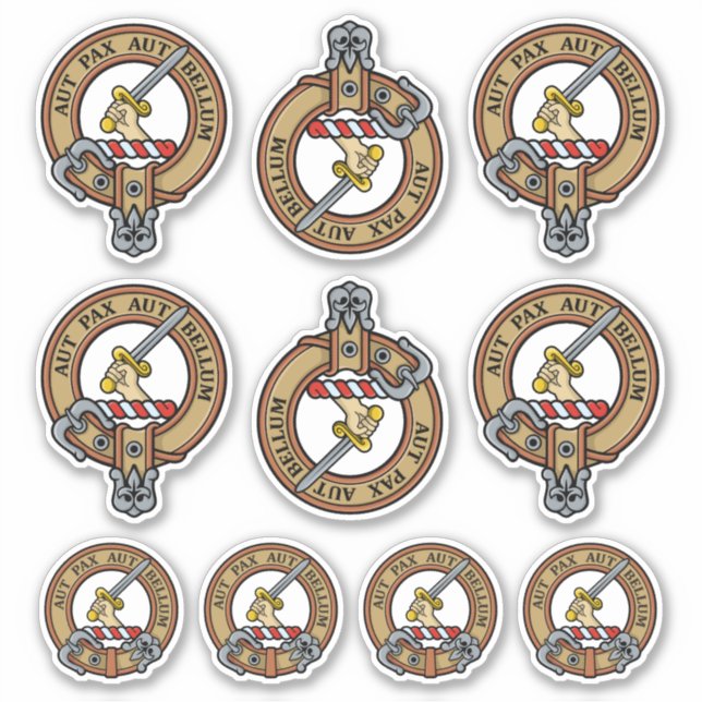 Clan Gunn Crest Sticker Set (Front)