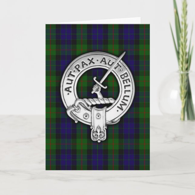 Clan Gunn Crest & Tartan Card (Front)