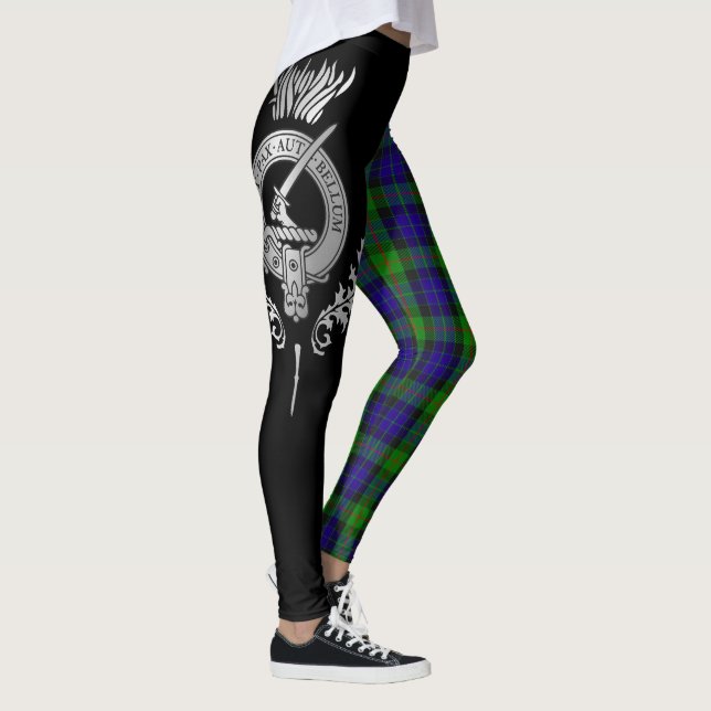 Clan Gunn Crest & Tartan Leggings (Right)