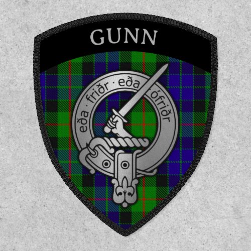 Clan Gunn Crest  Tartan Shield Patch