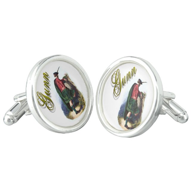 Clan Gunn Scottish Dream Cufflinks (Angled)