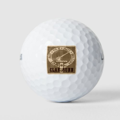 Clan Gunn Sepia Golf Balls