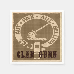 Clan Gunn Sepia Paper Napkins