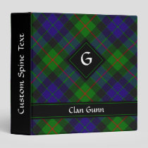 Clan Gunn Tartan 3 Ring Binder