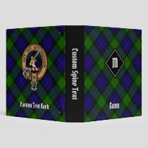 Clan Gunn Tartan 3 Ring Binder