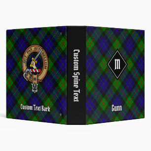 Clan Gunn Tartan 3 Ring Binder