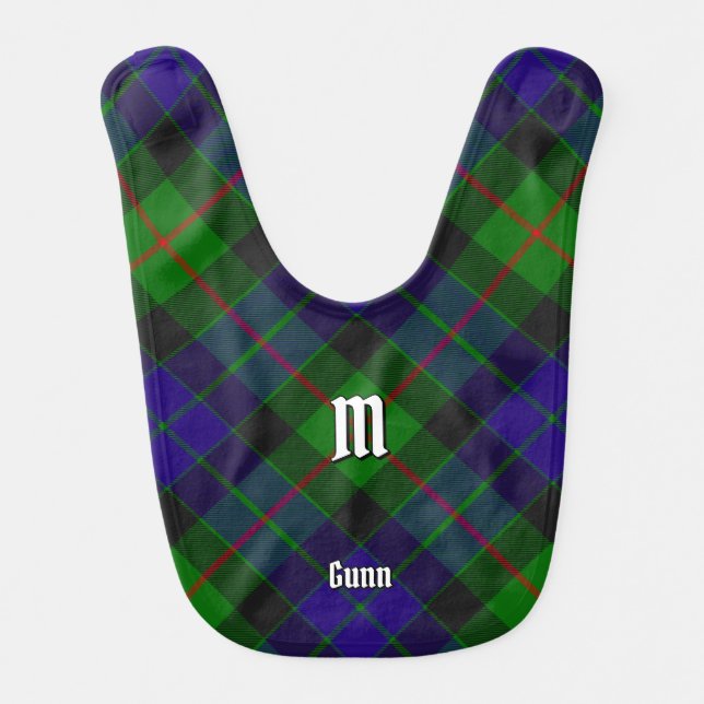 Clan Gunn Tartan Baby Bib (Front)