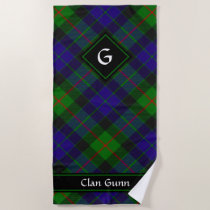 Clan Gunn Tartan Beach Towel
