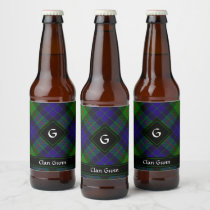 Clan Gunn Tartan Beer Bottle Label