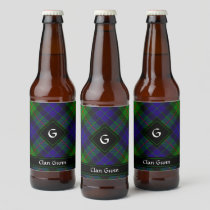 Clan Gunn Tartan Beer Bottle Label