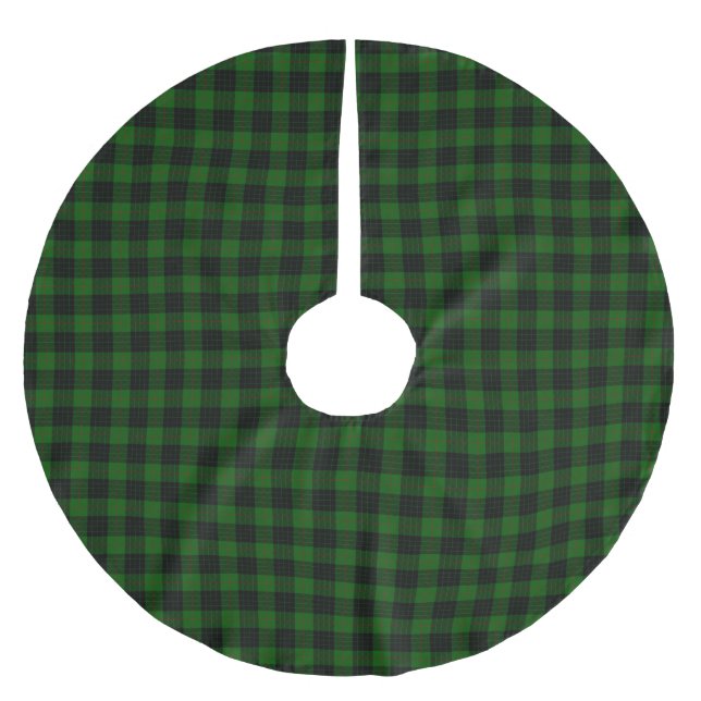 Clan Gunn Tartan Brushed Polyester Tree Skirt (Front)