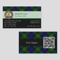 Clan Gunn Tartan Business Card