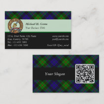 Clan Gunn Tartan Business Card