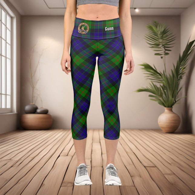 Clan Gunn Tartan Capri Leggings (Creator Uploaded)