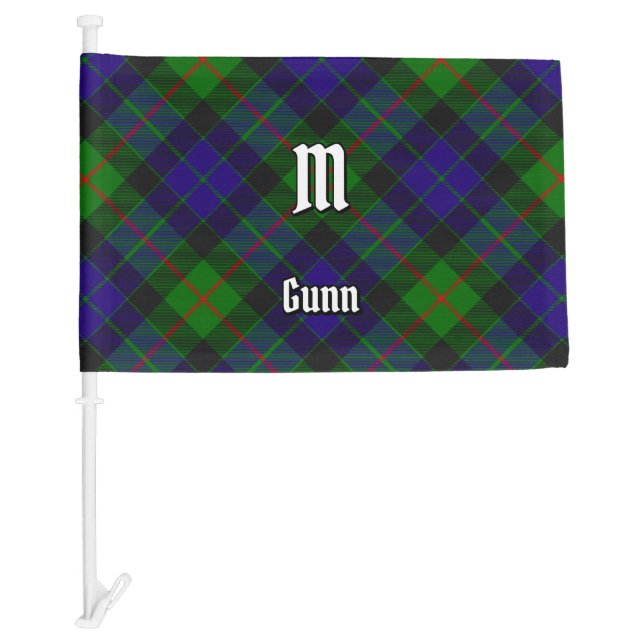 Clan Gunn Tartan Car Flag (Front)